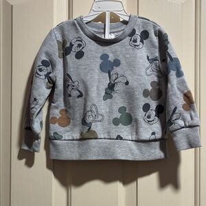 Disney Gray Mickey Mouse Kids Sweatshirt